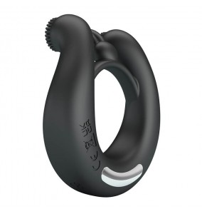 PRETTY LOVE - DAHLIA Vibrating Penis Ring (Chargeable - Black)